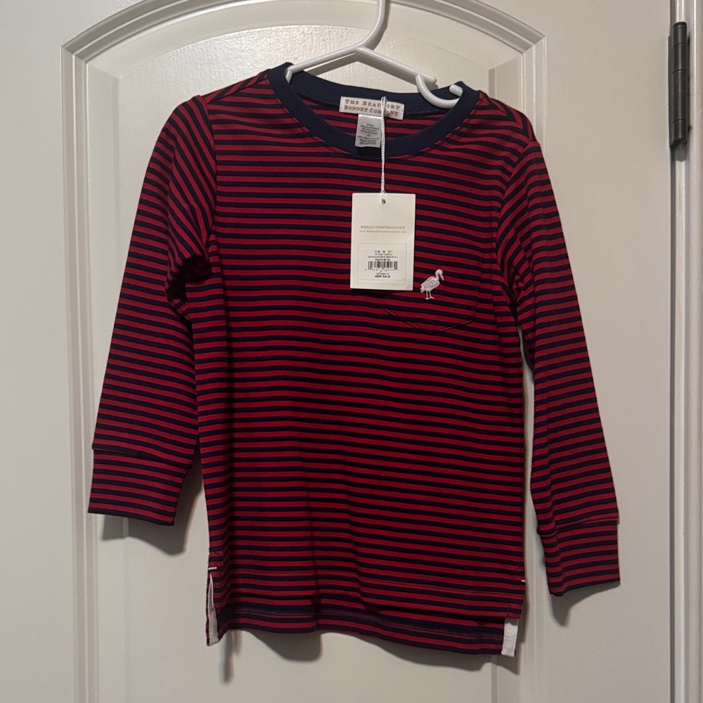The Beaufort Bonnet Company Red & Navy Carter crewneck